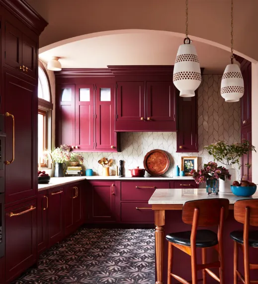 Burgundy Accents and Wine